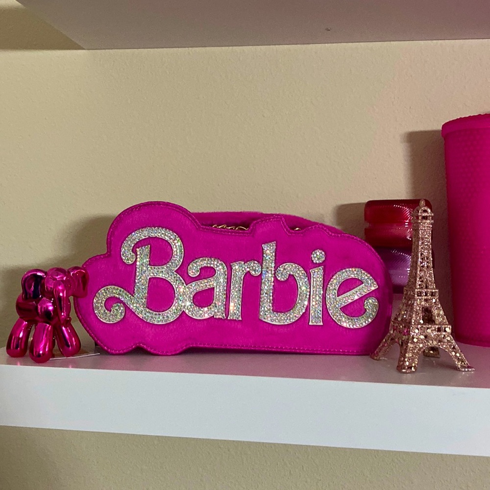 Blinged out Barbie purse.